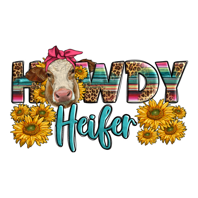 Western Howdy Heifer With Charolais Cow Premium Tee by LillyAllenDesigns | Teevron