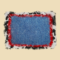 Cowhide Bandana Denim Background Premium Hoodie | Teevron
