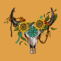 Boho Bullskull With Sunflower And Gemstone Premium Hoodie | Teevron