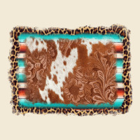 Leopard Serape Cowhide  Leather Background Premium Hoodie | Teevron