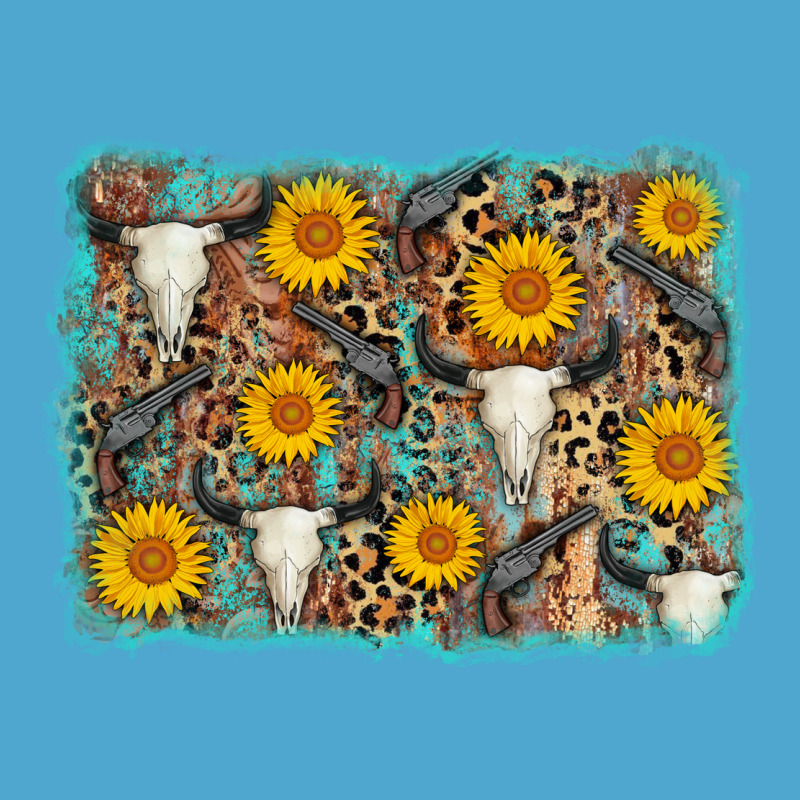 Cow Skull Sunflower Background Premium Hoodie by AdoDesignShop | Teevron