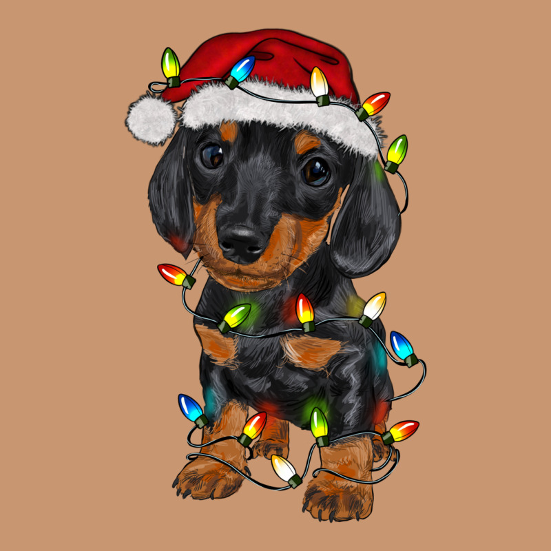 Dachshund Puppy Christmas Lights Heavyweight Hoodie by RanaPortraitStore | Teevron