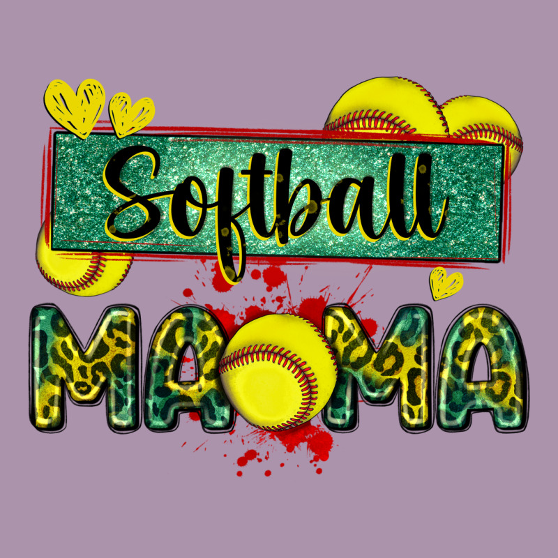 Softball Mama With Leopard Heavyweight Hoodie by Zillion Design Studio | Teevron