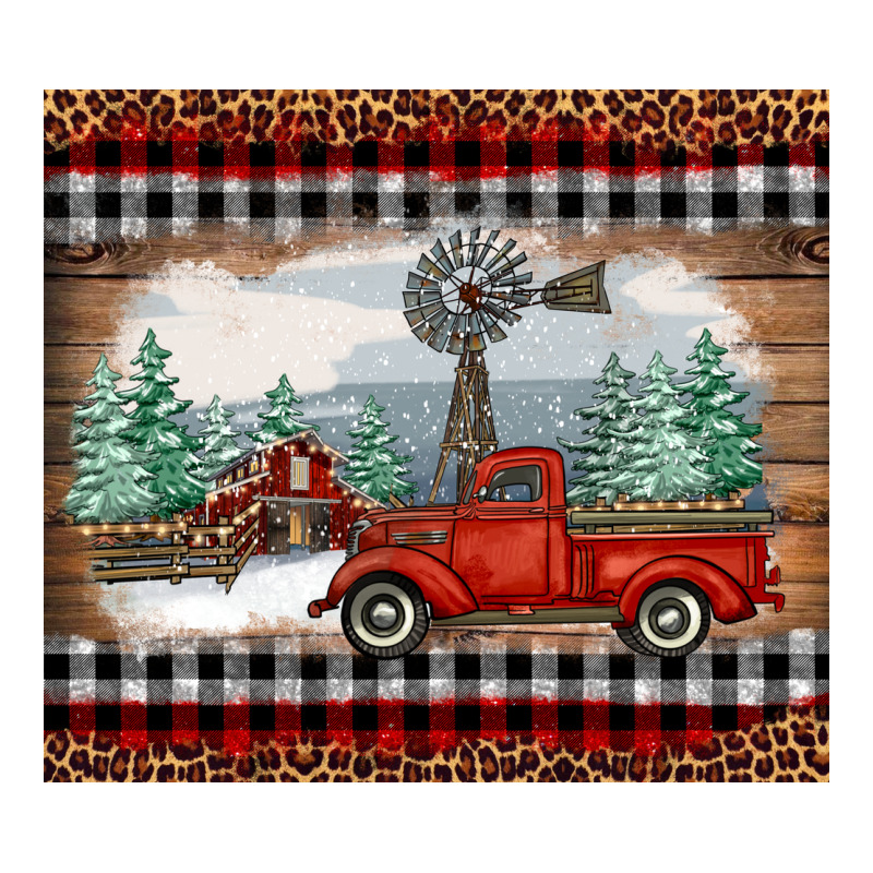 Christmas Farm And Truck Zipper Hoodie by RanaPortraitStore | Teevron