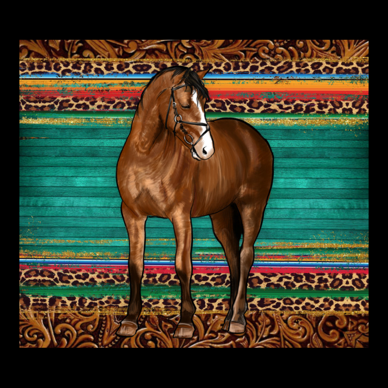 Western Horse Serape  Leather Leopard Urban Hoodie by BarkalooDesign | Teevron