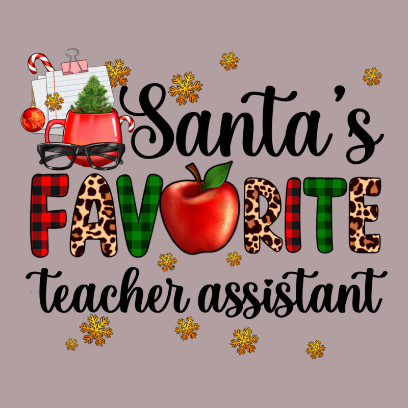 Santa's Favorite Teacher Assistant Vintage Hoodie by AdoDesignShop | Teevron