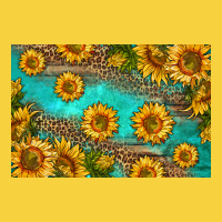 Western Sunflowers Skinny Metal Can Holder Premium Sweatshirt | Teevron