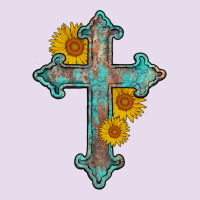 Turquoise Sunflower Cross Premium Hoodie | Teevron