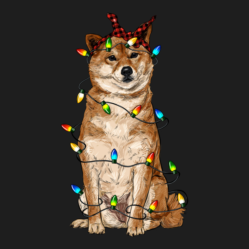 Christmas Lights Shiba Inu Heavyweight Hoodie by RanaPortraitStore | Teevron
