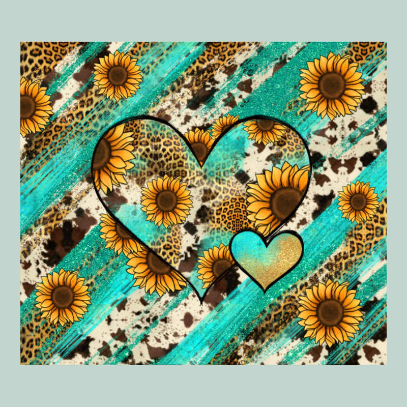 Leopard Sunflower Hearts Zipper Hoodie by RanaPortraitStore | Teevron