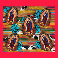 Serape Gemstone Glitter Cowhide Lady Of Guadalupe Zipper Hoodie | Teevron