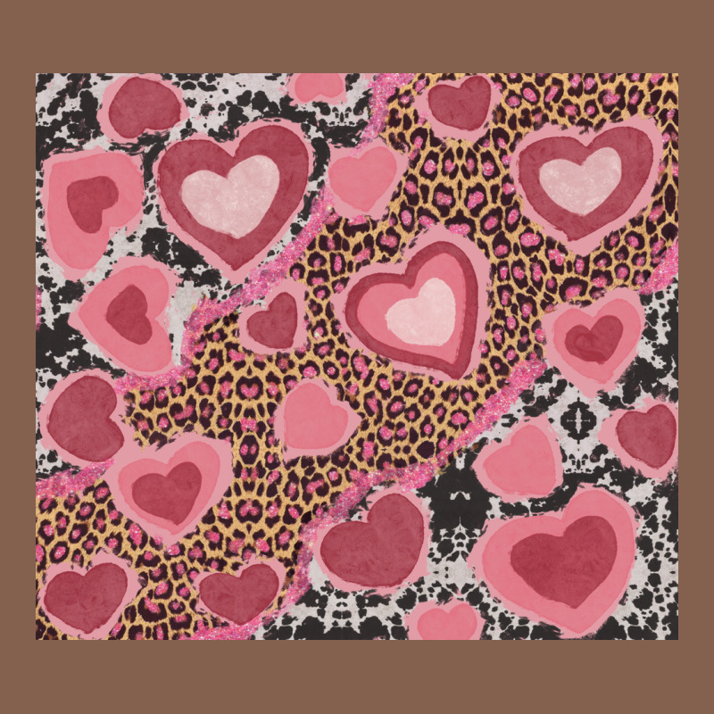 Valentines Day Hearts With Leopard And Cowhide Zipper Hoodie by RanaPortraitStore | Teevron