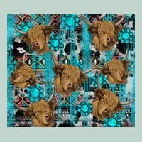 Western Aztec Highland Cow Zipper Hoodie | Teevron