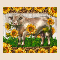 Western Charolais Bull With Sunflowers Urban Hoodie | Teevron