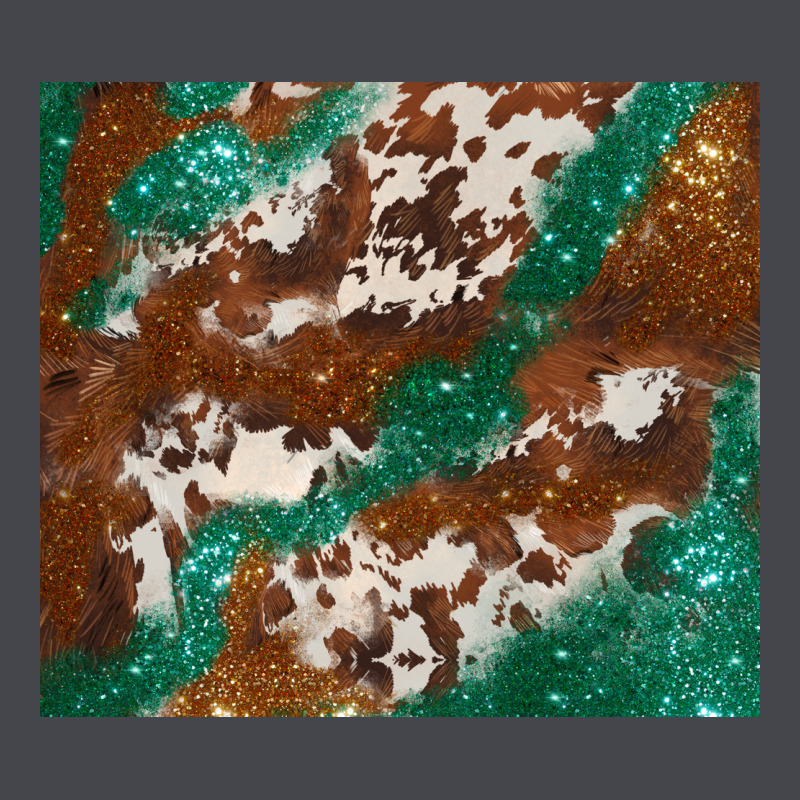 Brown Cowhide Glitter Long Sleeve Tee by BarkalooDesign | Teevron