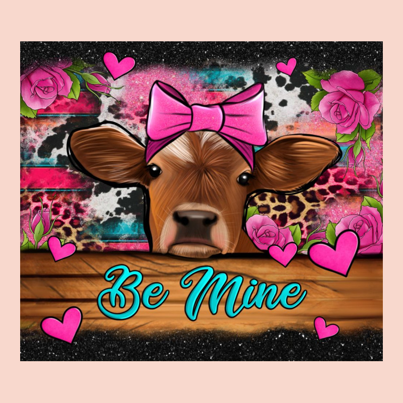 Be Mine Valentine's Day Cow Urban Hoodie by Jasminsmagicworld | Teevron