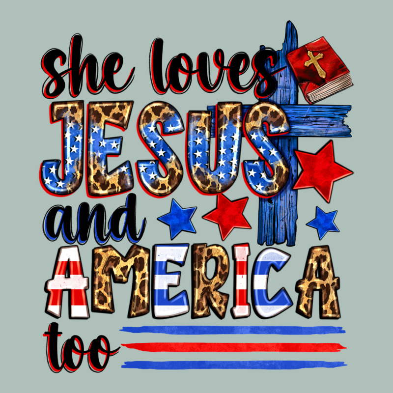 She Loves Jesus And America Too Heavyweight Hoodie by Zillion Design Studio | Teevron