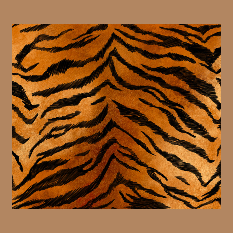 Handdrawn Tiger Pattern Long Sleeve Tee by BarkalooDesign | Teevron