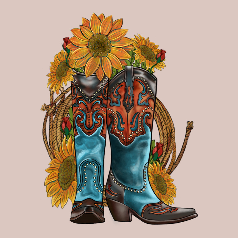 Western Boots With Sunflowers Premium Hoodie by Artiststas | Teevron