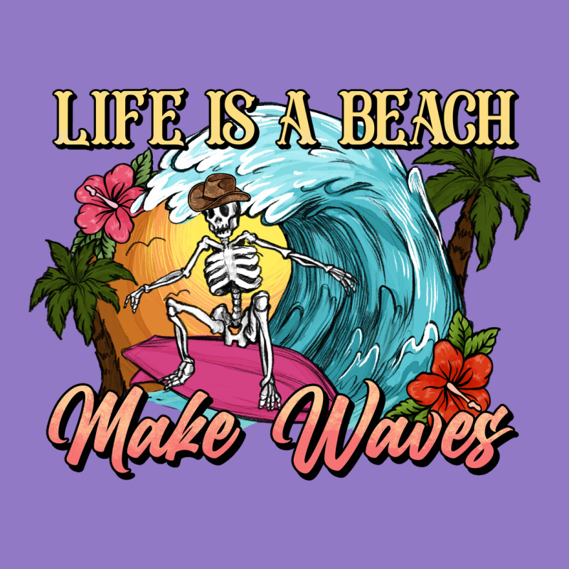 Life Is A Beach Make Waves Skeleton Urban Hoodie by NancyCooperArtShop | Teevron