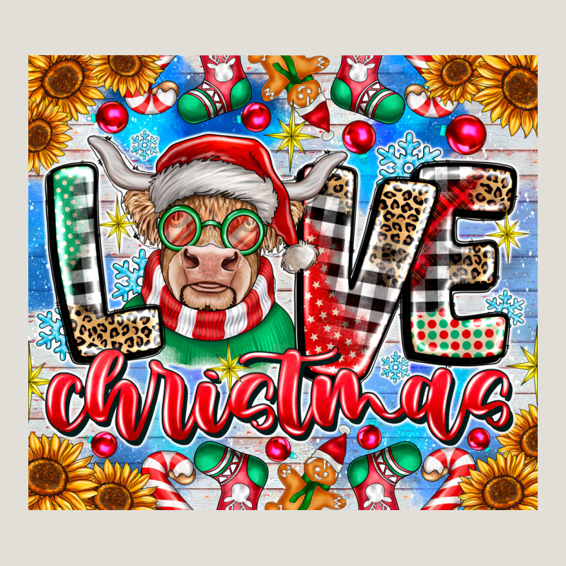Love Christmas Highland Cow Heavy Core Tee by CowhideDigitalArt | Teevron