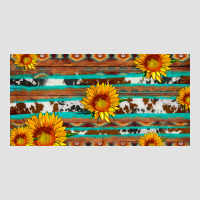 Aztec Sunflower Cowhide License Plate Premium Hoodie | Teevron