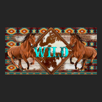 Aztec Horses And Wild With Cowhide License Plate Template Premium Hoodie | Teevron