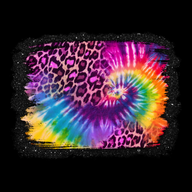 Tie Dye Leopard Glitter Background Urban Hoodie by Jasminsmagicworld | Teevron