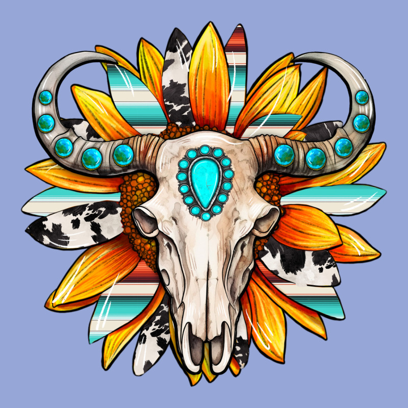 Western Bull Skull Sunflower Classic Tee by MaliasSmallBusiness | Teevron