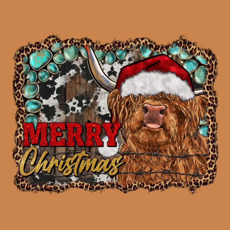Merry Christmas Highland Cow Heavyweight Hoodie by RanaPortraitStore | Teevron