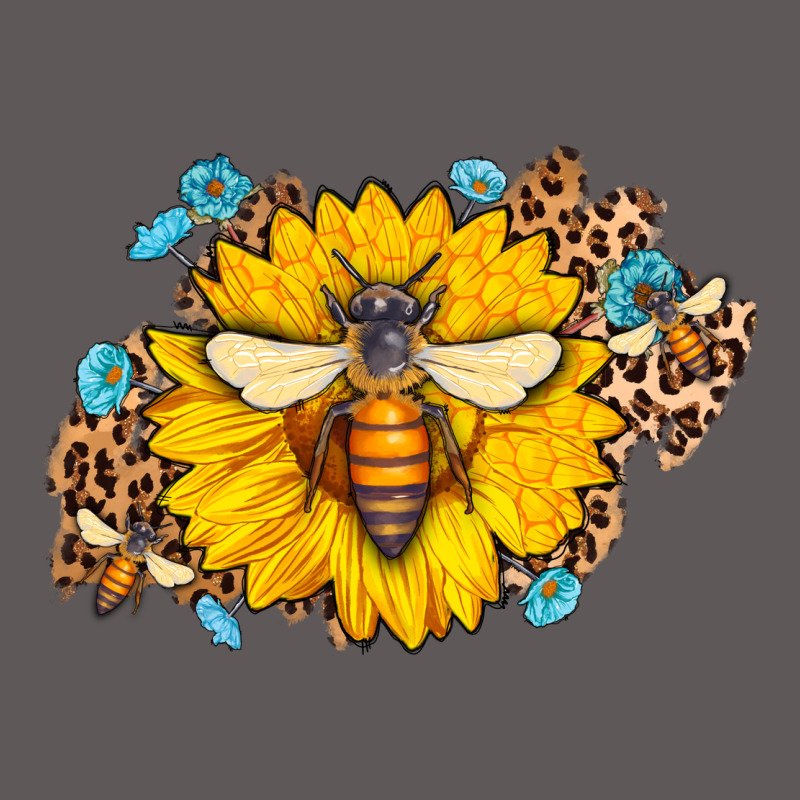 Bee Sunflower Leopard Premium Hoodie by AdoDesignShop | Teevron