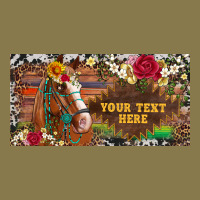 (preview)western Turquoise Gemstone Horse Cowhide Leopard Floral Backg Premium Hoodie | Teevron