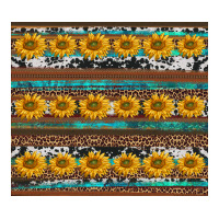 sunflowers leopard cowhide turquoise | Teevron