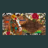 Western Turquoise Gemstone Horse Cowhide Leopard Floral Background Lic Premium Hoodie | Teevron
