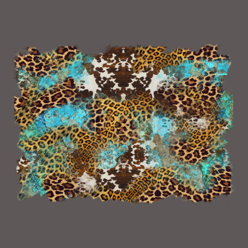 Western Leopards And Turquoise With Cowhide Background Premium Hoodie by Artiststas | Teevron