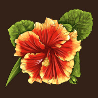 Hawaiian Hibiscus Flower Illustrations Heavy Core Tee | Teevron