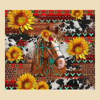 Western Horse With Sunflowers And Aztec Leopard Cowhide Premium Hoodie | Teevron