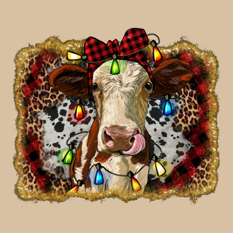 Heifer Cow Christmas Western Background Heavyweight Hoodie by RanaPortraitStore | Teevron