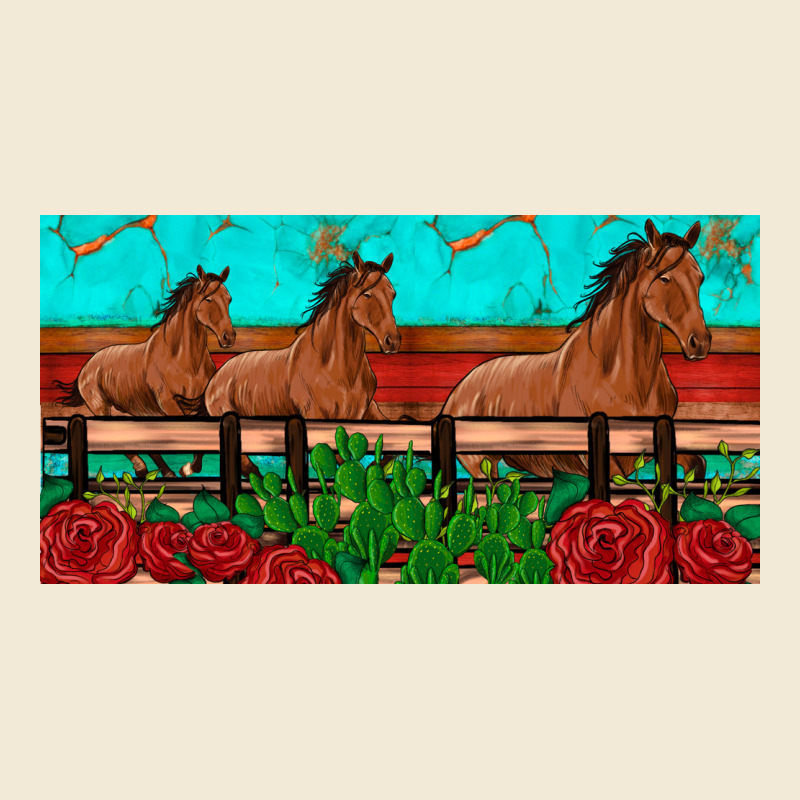Horses Roses Ann Cactuses License Plate Premium Hoodie by Artiststas | Teevron