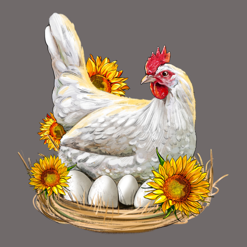 Perched Chicken With Sunflowers Urban Hoodie by LillyAllenDesigns | Teevron