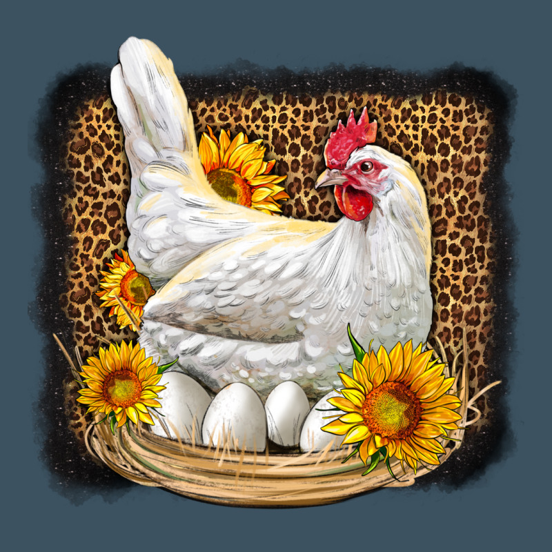 Perched Chicken With Sunflowers Leopard Background Urban Hoodie by LillyAllenDesigns | Teevron