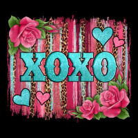 Xoxo Valentines Day Leopard Glitter Brushstroke Urban Hoodie | Teevron