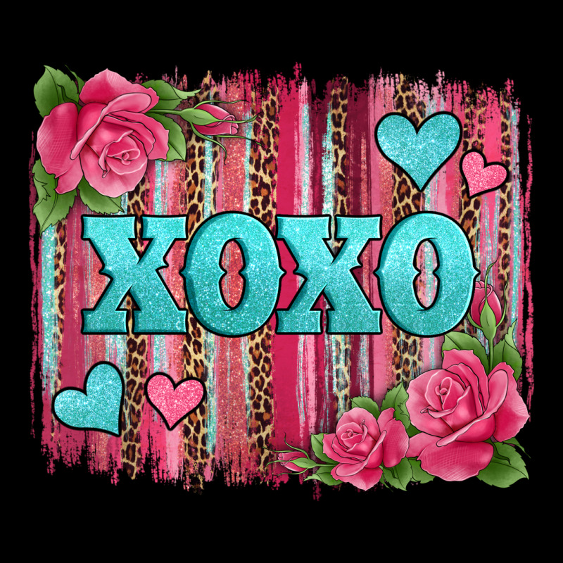 Xoxo Valentines Day Leopard Glitter Brushstroke Urban Hoodie by Jasminsmagicworld | Teevron