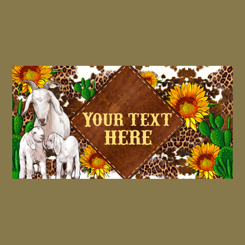 (preview)baby Goats And Sunflower And Cactus With Cowhide License Plat Premium Hoodie by Artiststas | Teevron