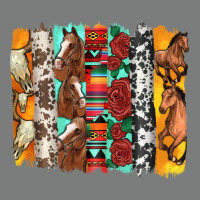 Western Horses Roses And Bullskulls Wıth Cowhide Amd Serape Brushstro Premium Hoodie | Teevron