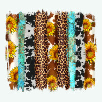 Western Cowhide Leopard Turquoise Brushstrokes Premium Hoodie | Teevron