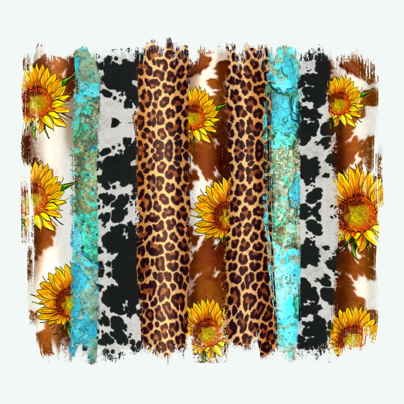 Western Cowhide Leopard Turquoise Brushstrokes Premium Hoodie by Artiststas | Teevron