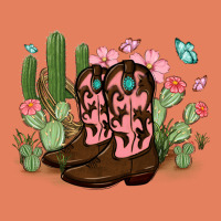 Cowboy Boots With Cactus Classic Tee | Teevron