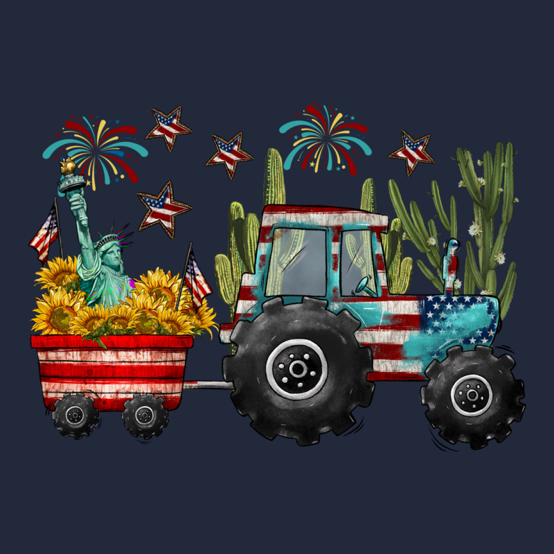 4th Of July Tractor Premium Sweatshirt by CowGirlArtShop | Teevron