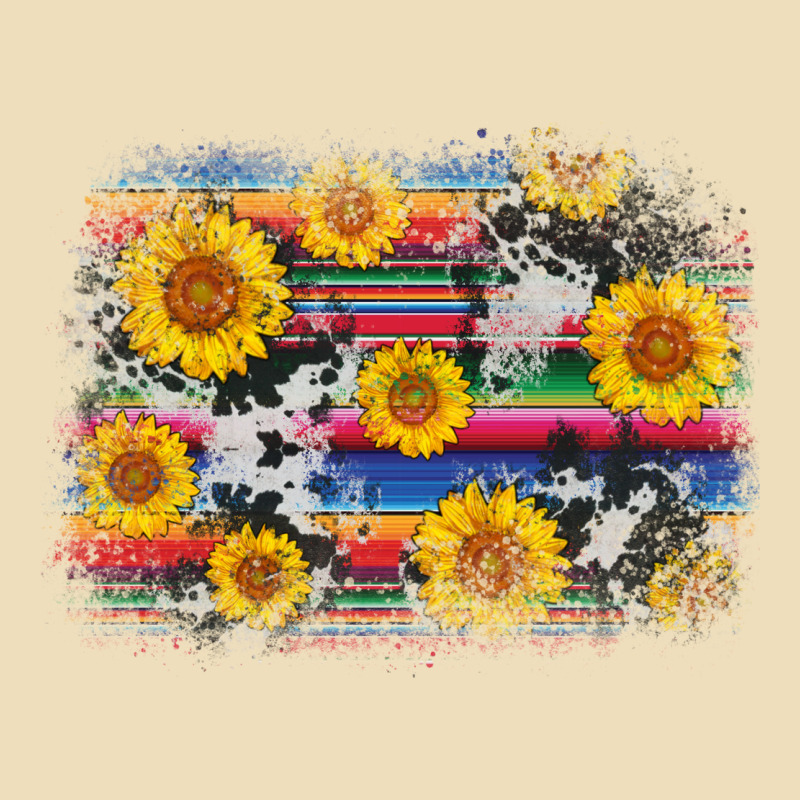 Serape Cowhide Sunflower Background Premium Hoodie by AdoDesignShop | Teevron